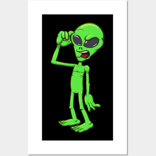 Confused Alien Posters and Art